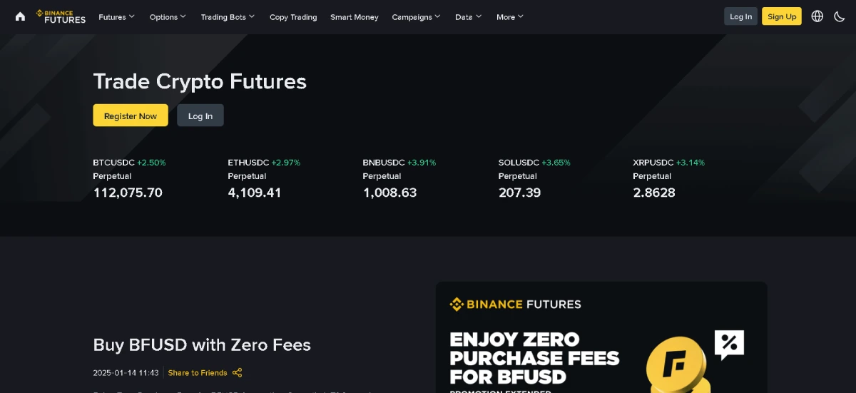 Binance – All-Rounder for Futures Trading