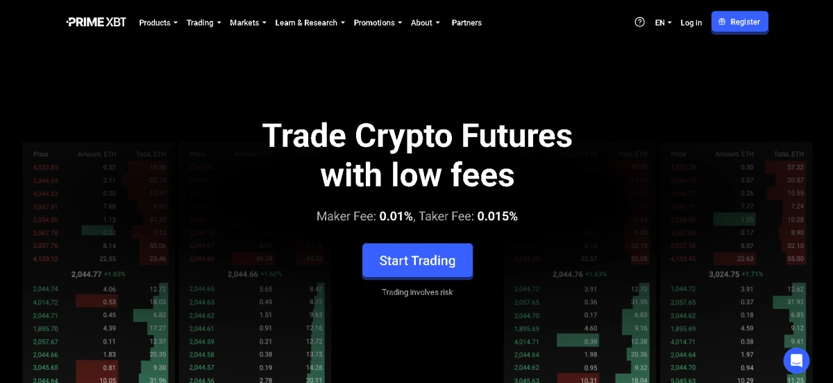 PrimeXBT – Aggressive Leverage Options